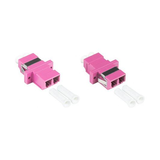 Fiberoptisk duplexkobling LC(UPC) til LC(UPC) OM4 MM - violet