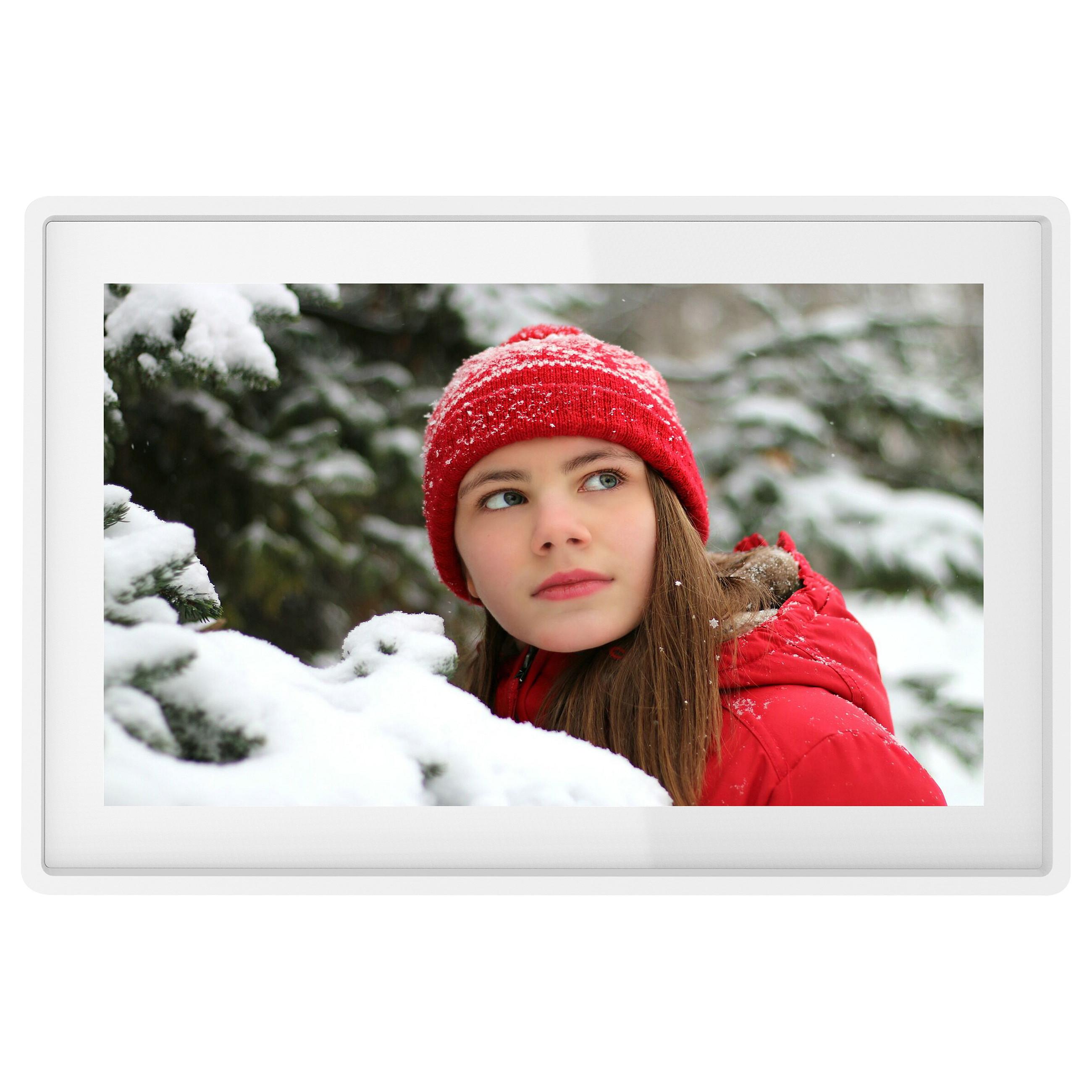 DENVER FRAMEO PFF-1021WHITE - Digital fotoramme - 16 GB - 10.1 - 1280 x 800 - hvid