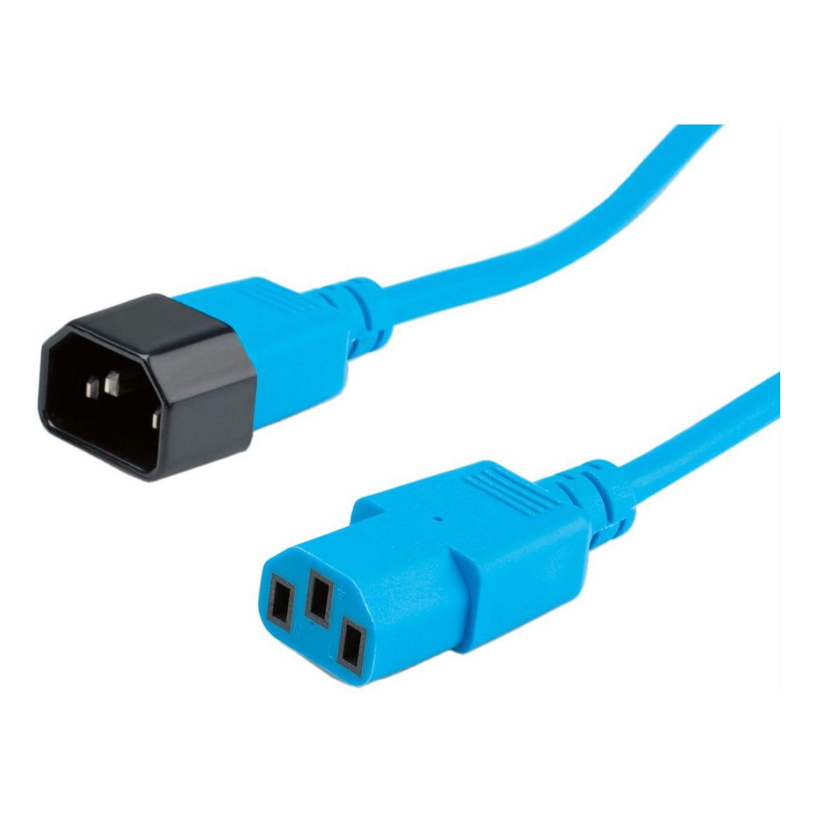 Strømkabel ROLINE IEC 320 C14 til C13 - blå, 0,8 m