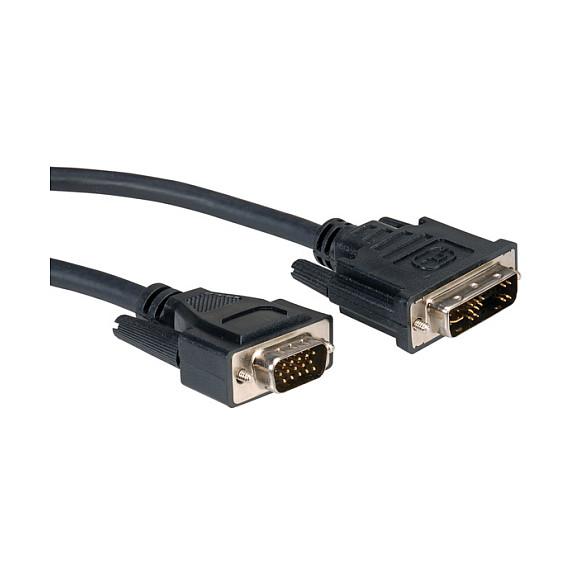 DVI-VGA-kabel ROLINE 11.04.5450 - 5 m, sort