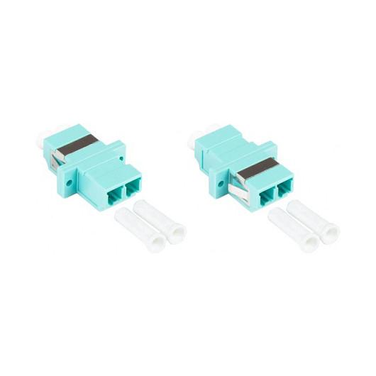 Fiberoptisk duplex kobling LW-K203 LC(UPC) til LC(UPC) OM3 MM - aqua