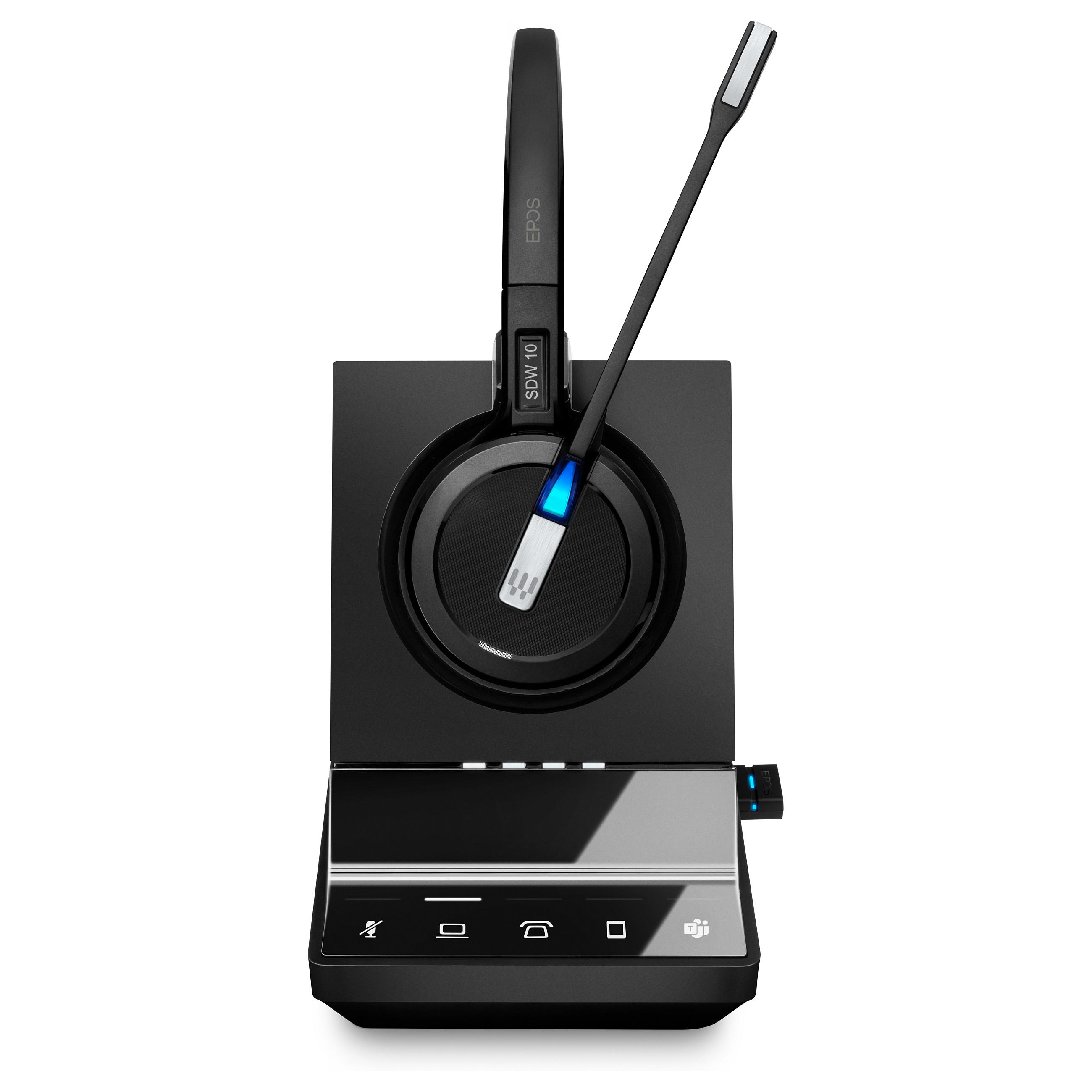 EPOS IMPACT SDW 5016T EU/UK/AUS Wireless DECT Office Headset with base station for phone mobile and PC BT dongle Teams certified