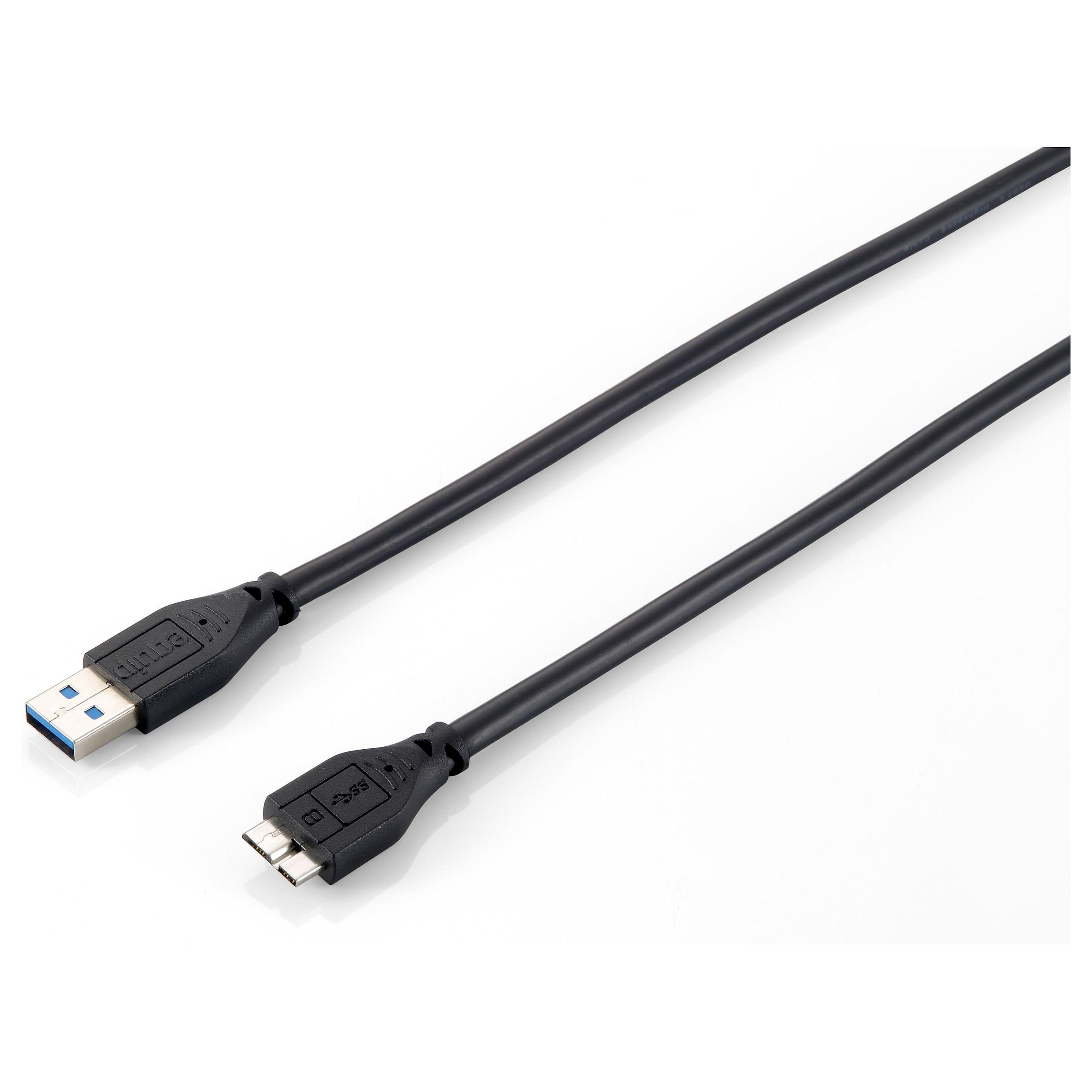 USB-kabel Equip USB-A til Micro-USB B - 1,8 m, sort