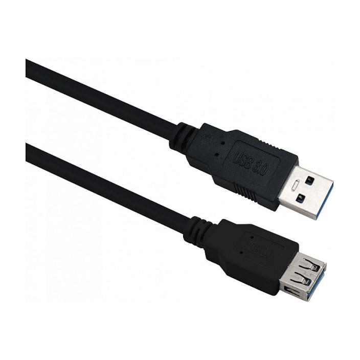 USB-forlængerkabel Helos 288349 - 0,5 m, sort