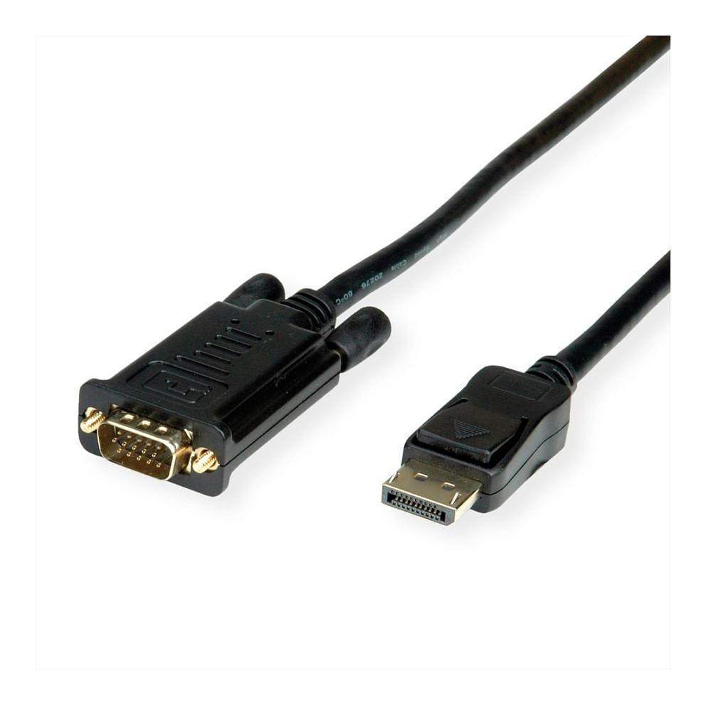 DisplayPort til VGA-kabel VALUE 11.99.5800 - 1 m, sort