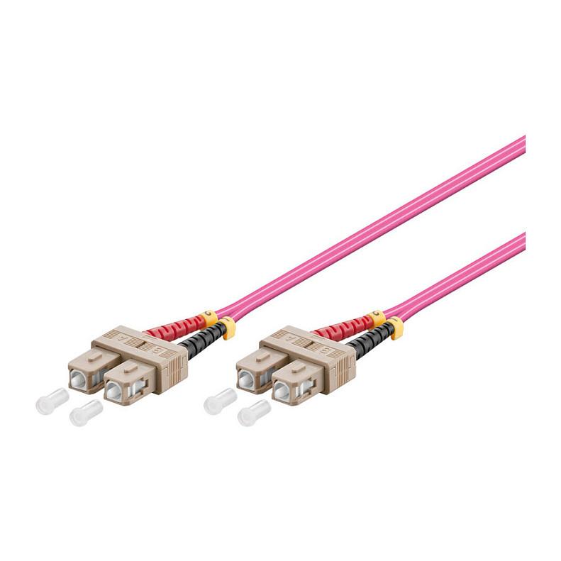 Fiberoptisk patchkabel econ connect OM4 SC/SC duplex - 0,5 m