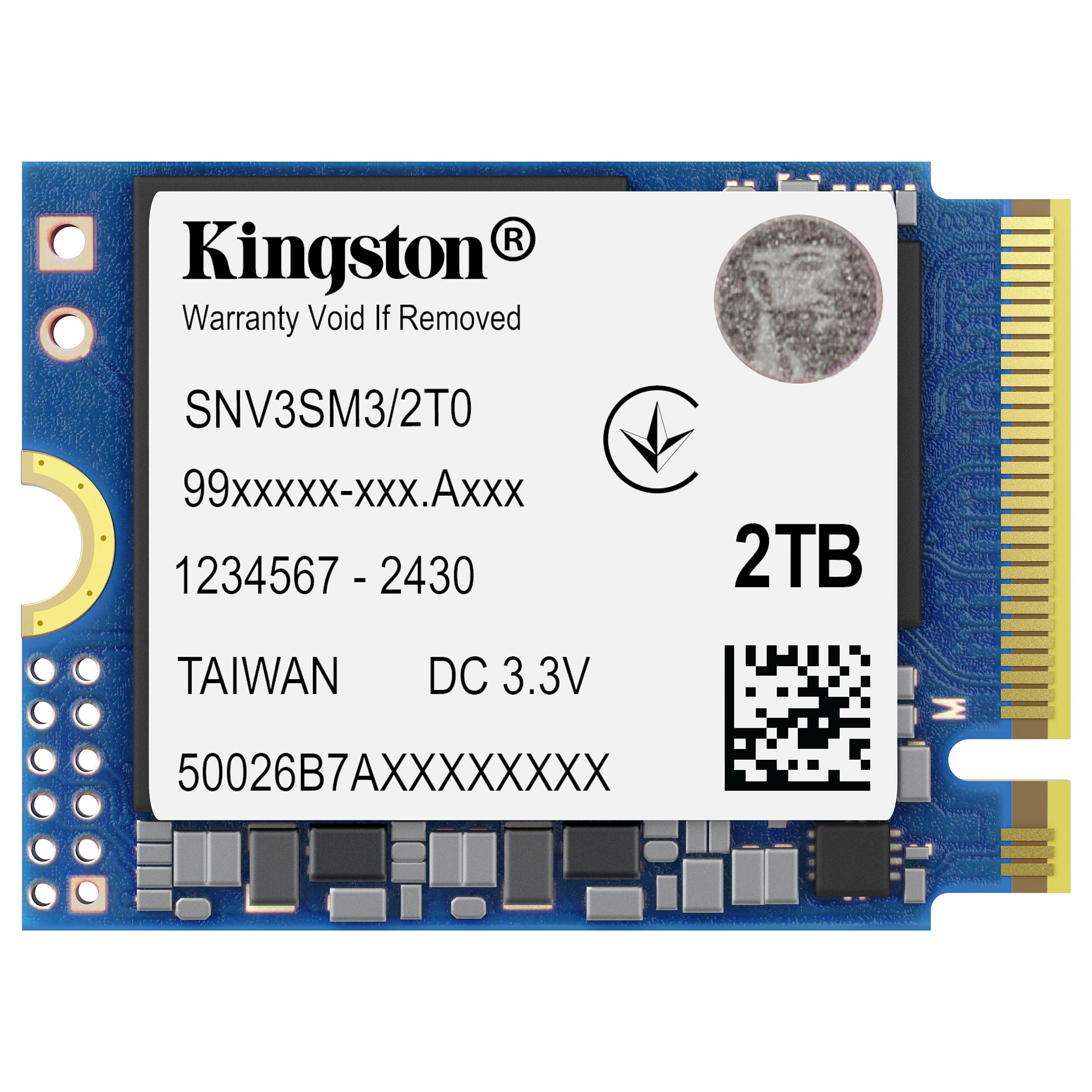 Kingston NV3 2 TB M.2 2230 NVMe SSD - PCIe 4.0 til notebook og spillekonsol