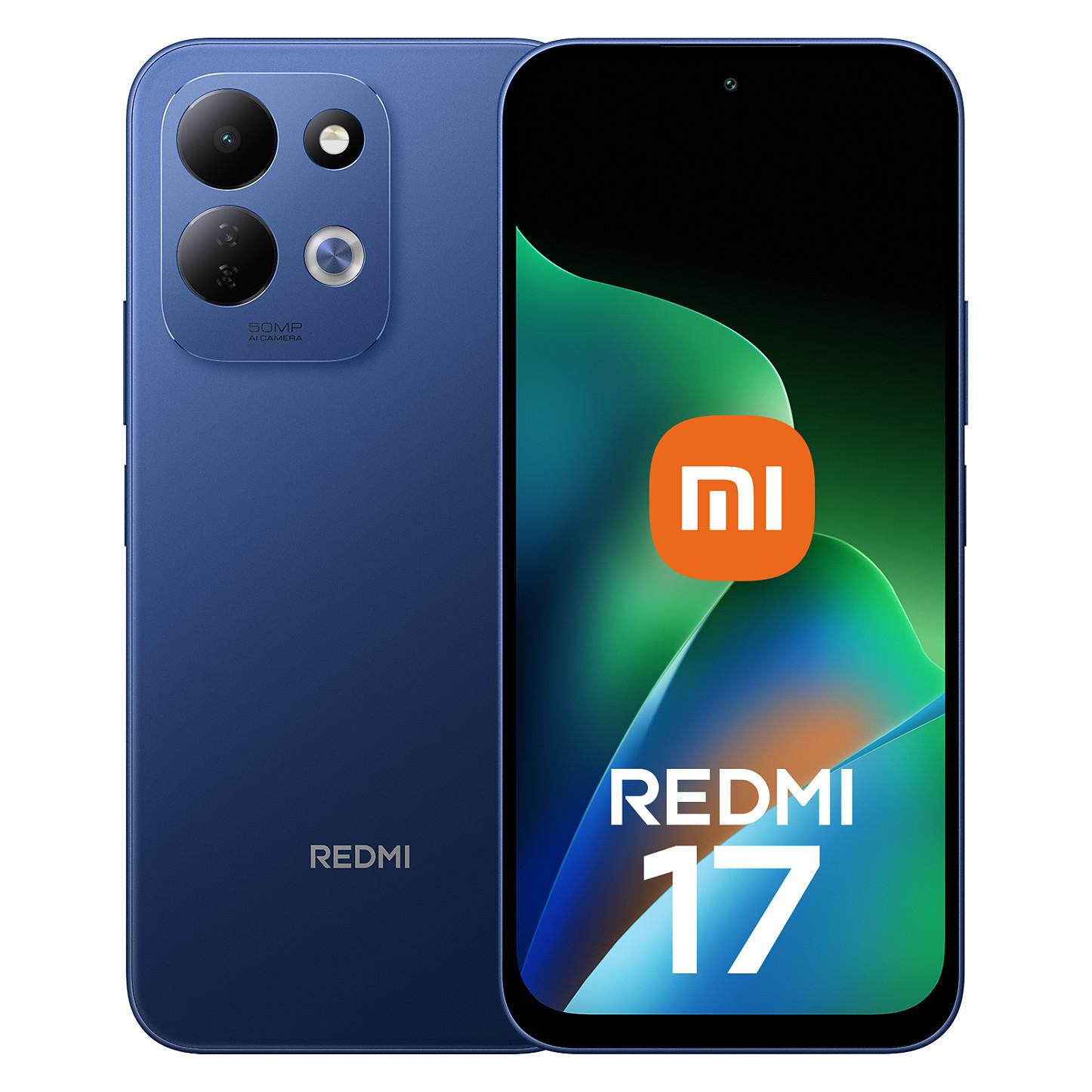 Xiaomi Redmi 17 - 4G smartphone - dual-SIM - RAM 4 GB / Intern hukommelse 128 GB - microSD slot - 6.9 - 1600 x 720 pixels (120 Hz) - 2x bagkameraer 50 MP - front camera 8 MP - dybblå