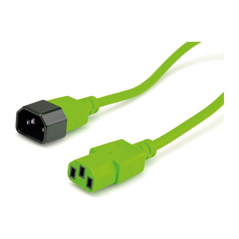 Apparatkabel ROLINE IEC 320 C14 til C13 - grøn, 1,8 m