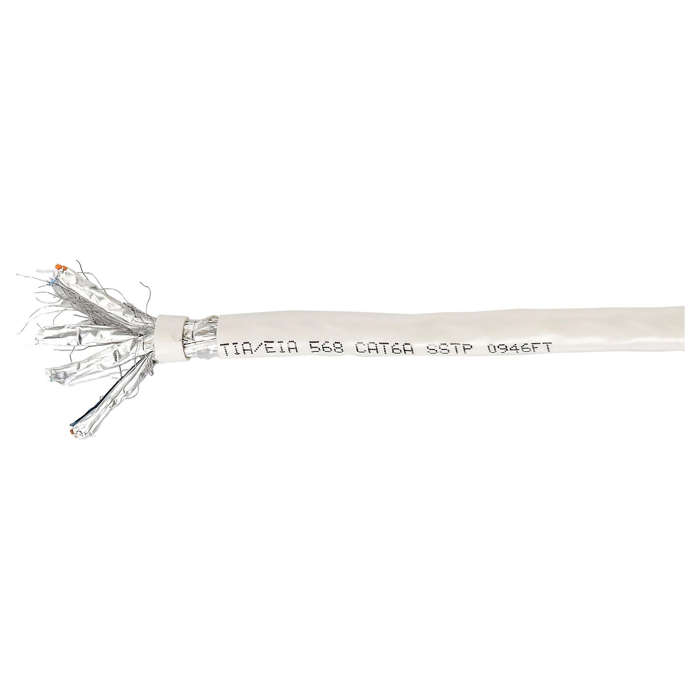 EQUIP Cat.6A S/FTP installationskabel LSZH massiv kobber 305 m - beige netværkskabel