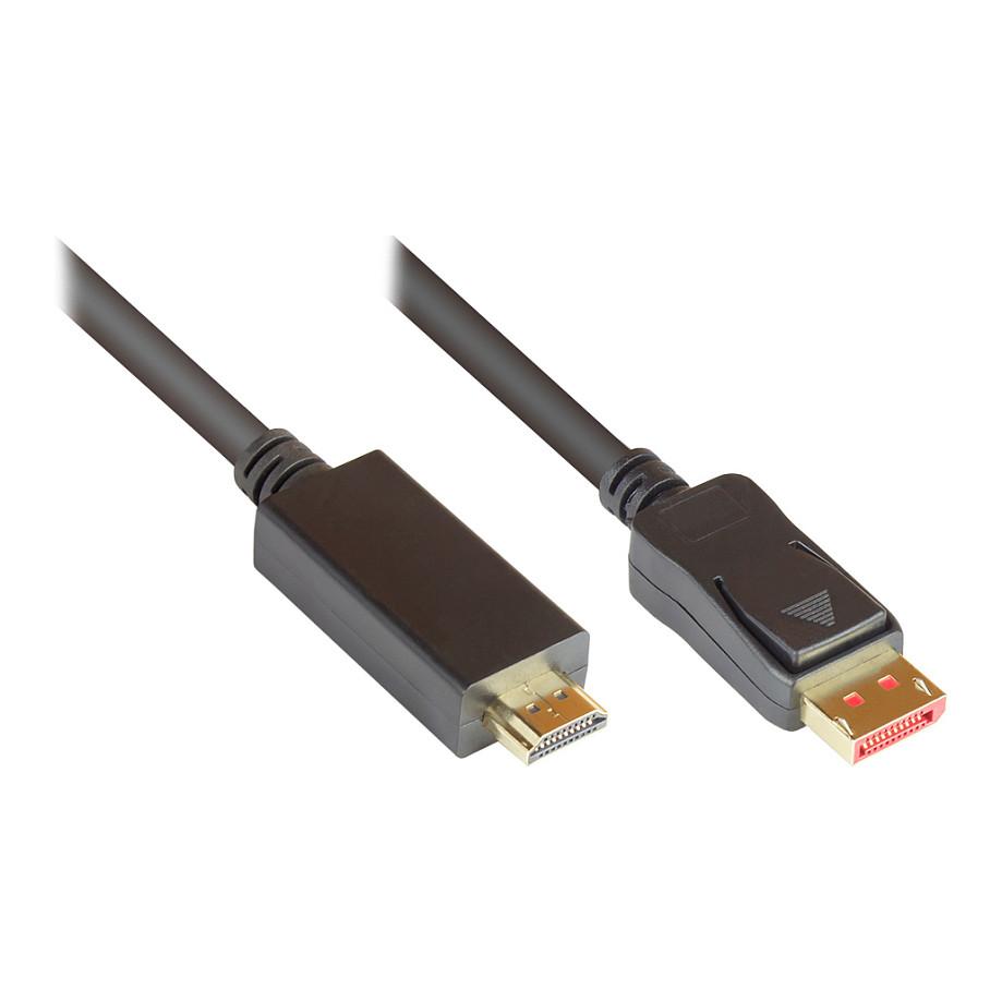 DisplayPort 1.4 til HDMI 2.0-kabel Good Connections 10 m - sort