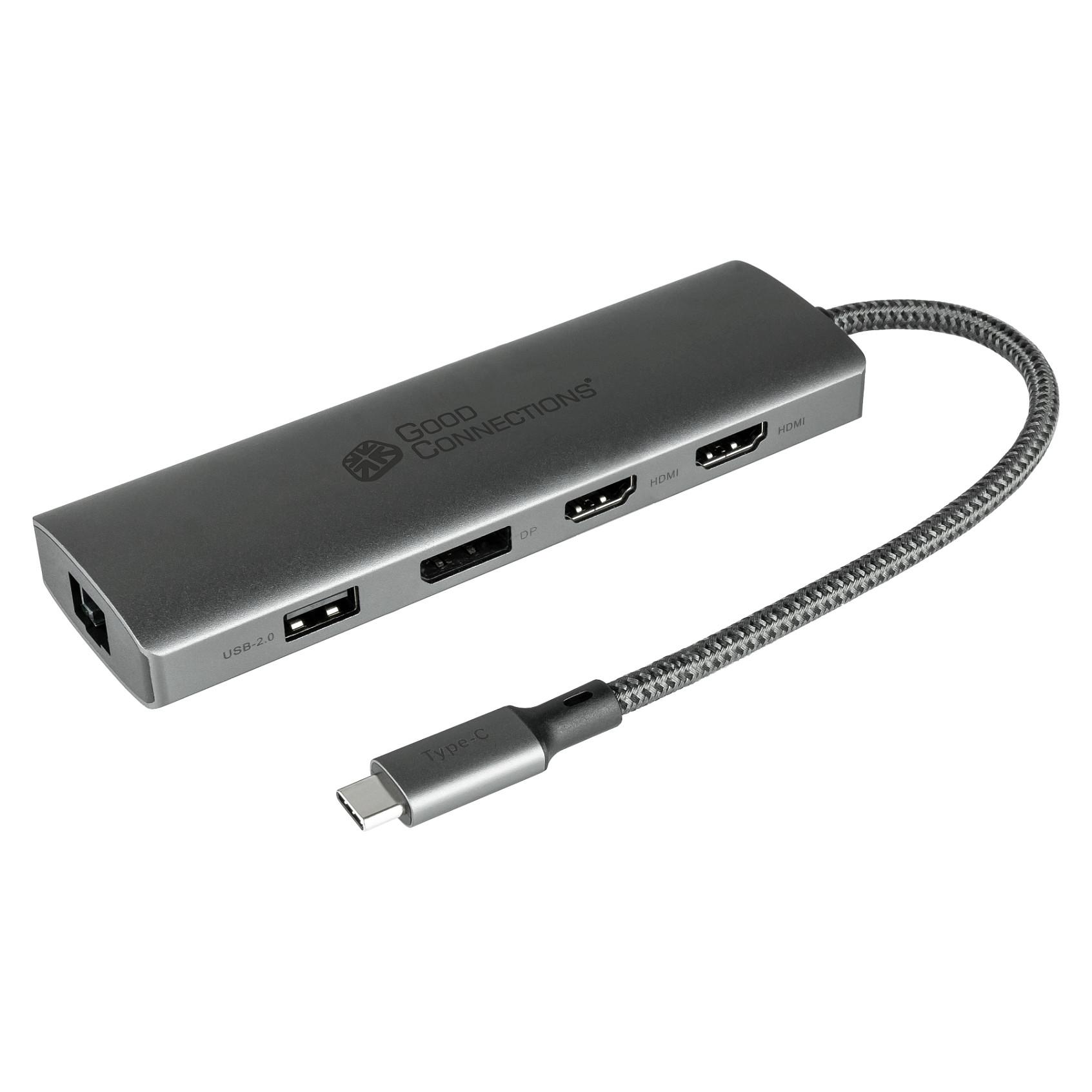USB-C hub GoodConnections HUB-C001A 10-port - antracit