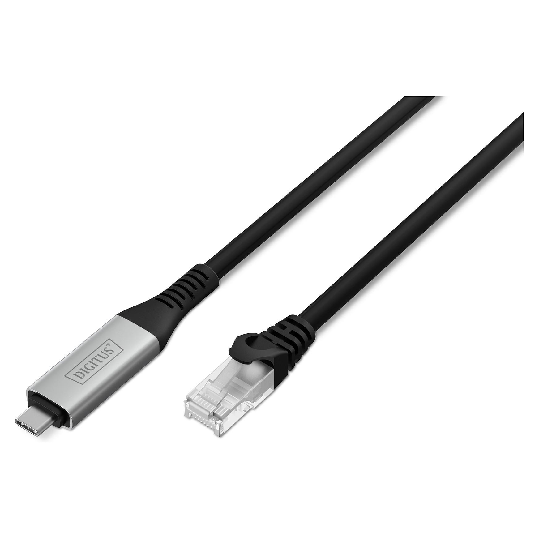 USB-C til RJ45 Ethernet-kabel Digitus 5 m - sort
