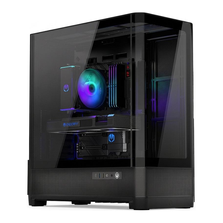 ENDORFY Aquarius 8000 Flex kabinet - sort PC kabinet med sidevindue og USB-C