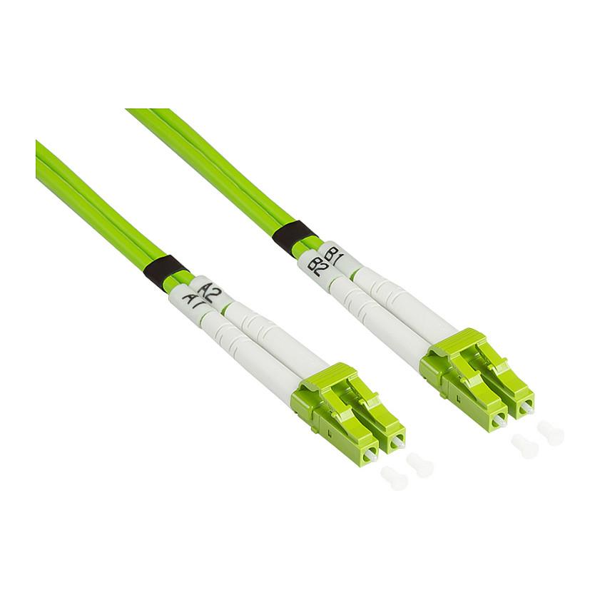 Fiberoptisk duplex patchkabel OM5 50/125 LC/LC - 15 m