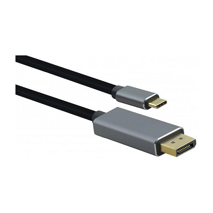 USB-C til DisplayPort-kabel Helos 288365 - 1,8 m, sort