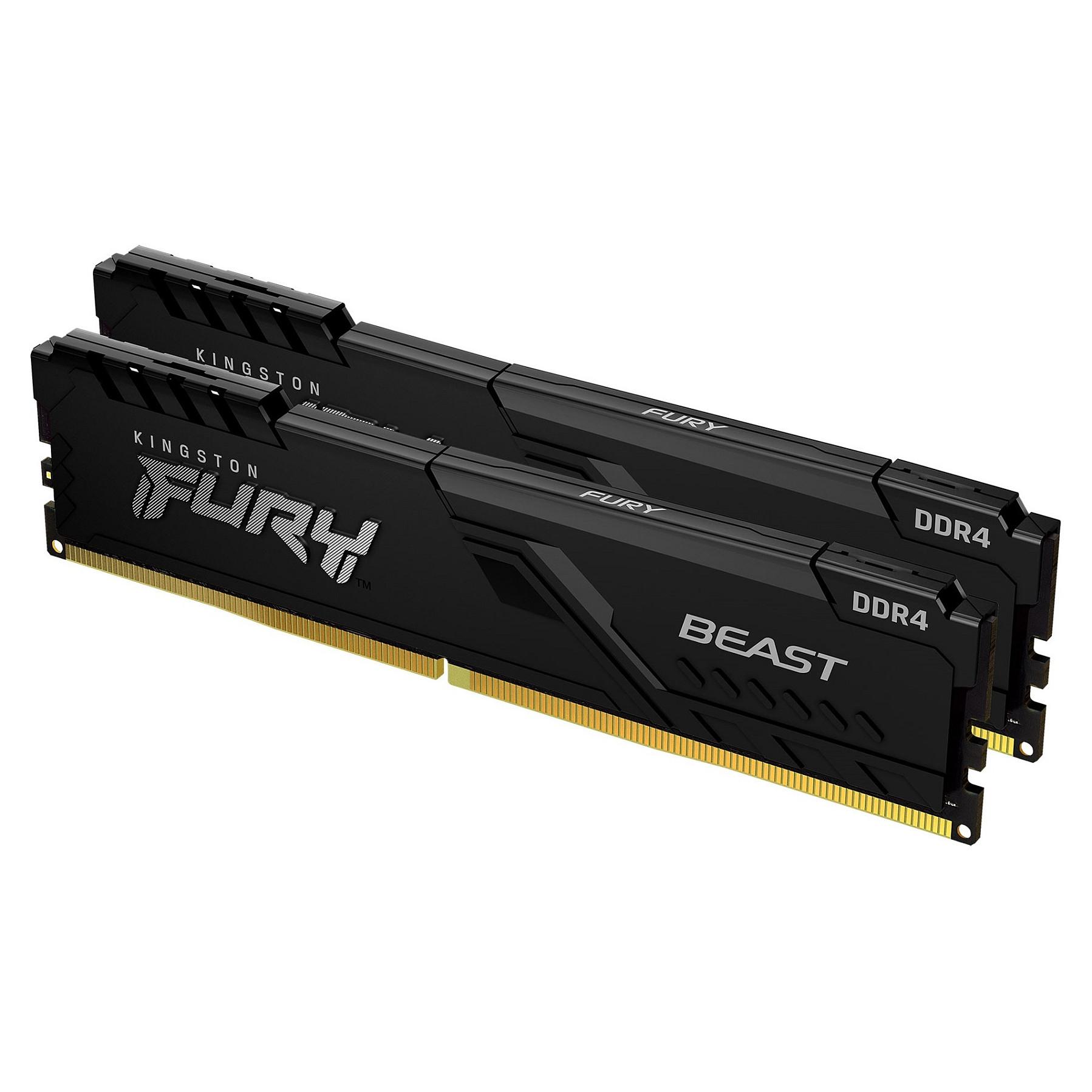 Kingston Technology Fury Beast 32gb 3200mt/s Ddr4 Cl16 Dimm (sæt Med 2) Black 32gb 1600, 3200mhz Ddr4 288-pin Dimm