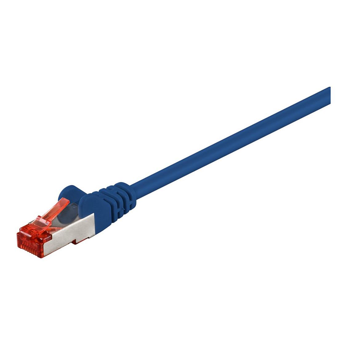 Goobay Netværkskabel CAT 6, S/FTP (PiMF), blå, 5 m kobberleder (CU), halogenfri kabelkappe (LSZH)