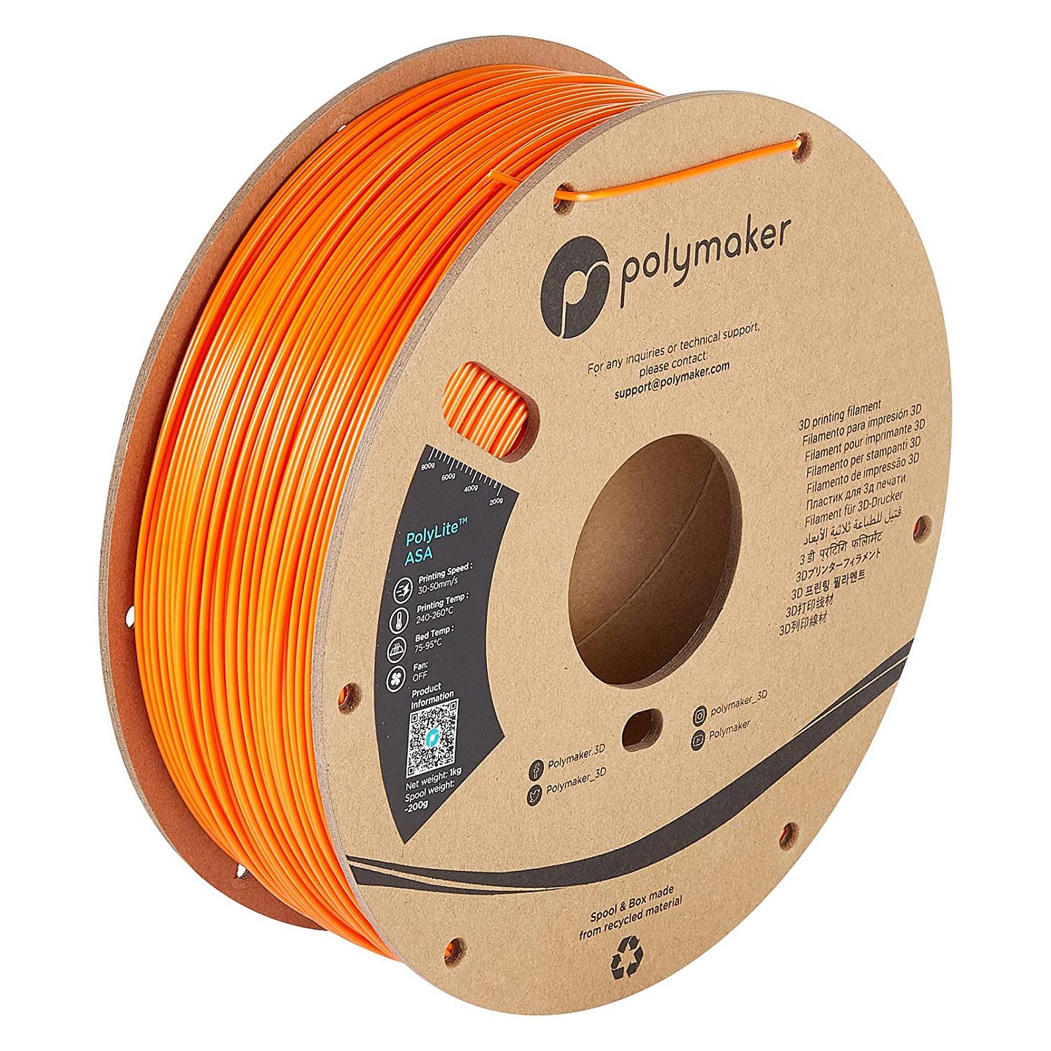3D-printerfilament PolyLite ASA 1,75 mm - orange 1 kg