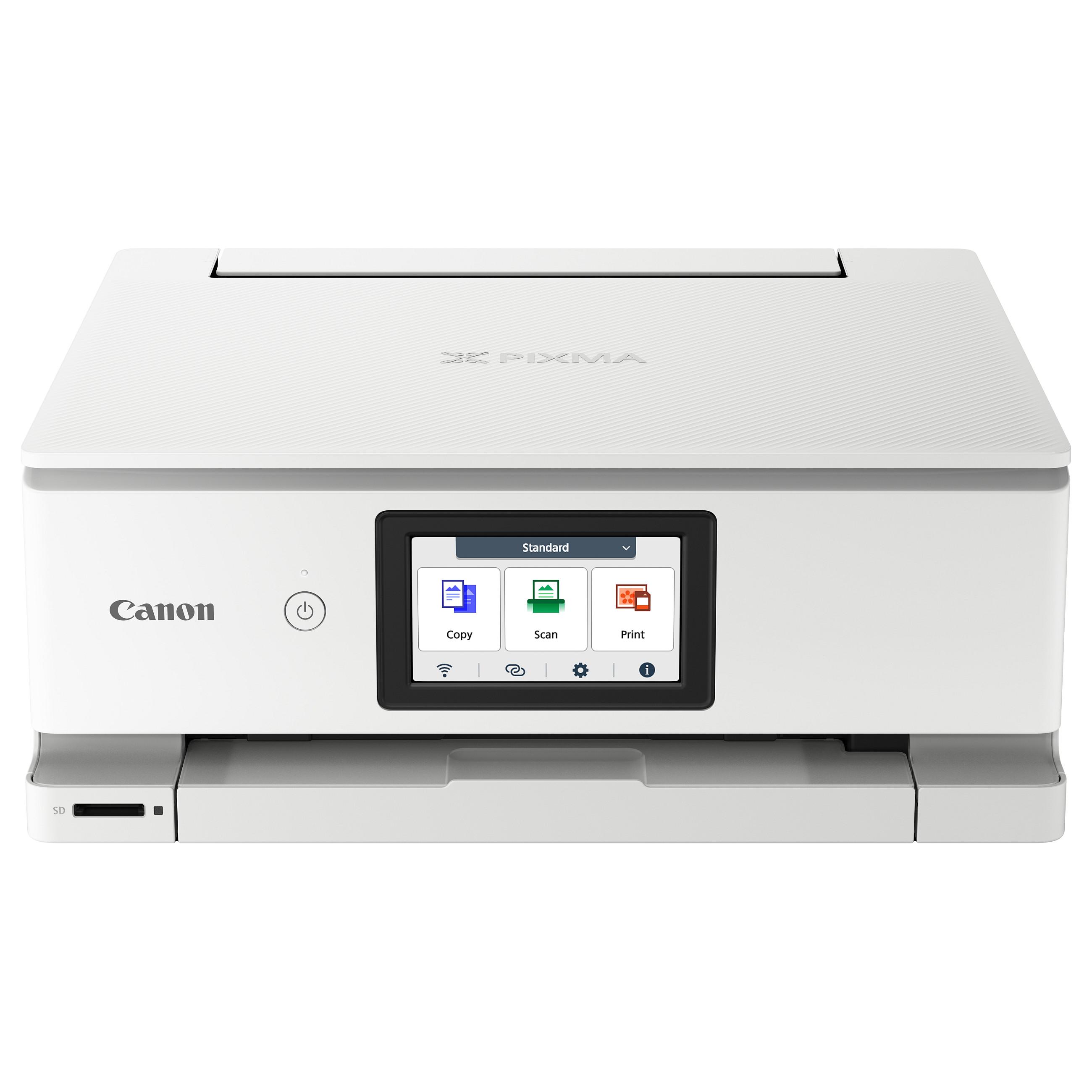 Canon PIXMA TS8751 - Multifunktionsprinter - farve - blækprinter - Legal (216 x 356 mm) (original) - A4/Legal (medie) - op til 15 ipm (udskriver) - 200 ark - USB 2.0, Wi-Fi(ac) - hvid