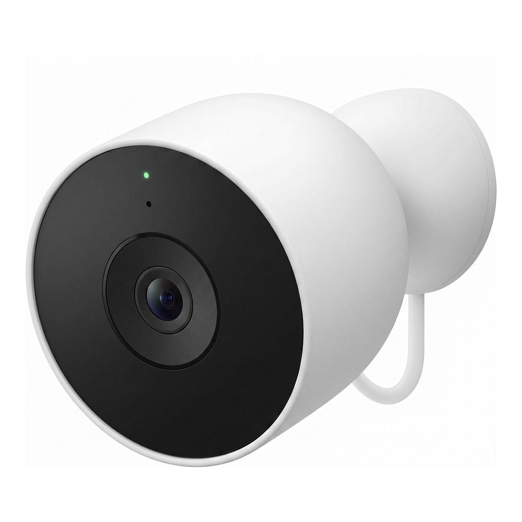 Google Nest Cam Outdoor overvågningskamera 2K 2. gen., kablet, Snow GA09963-EU