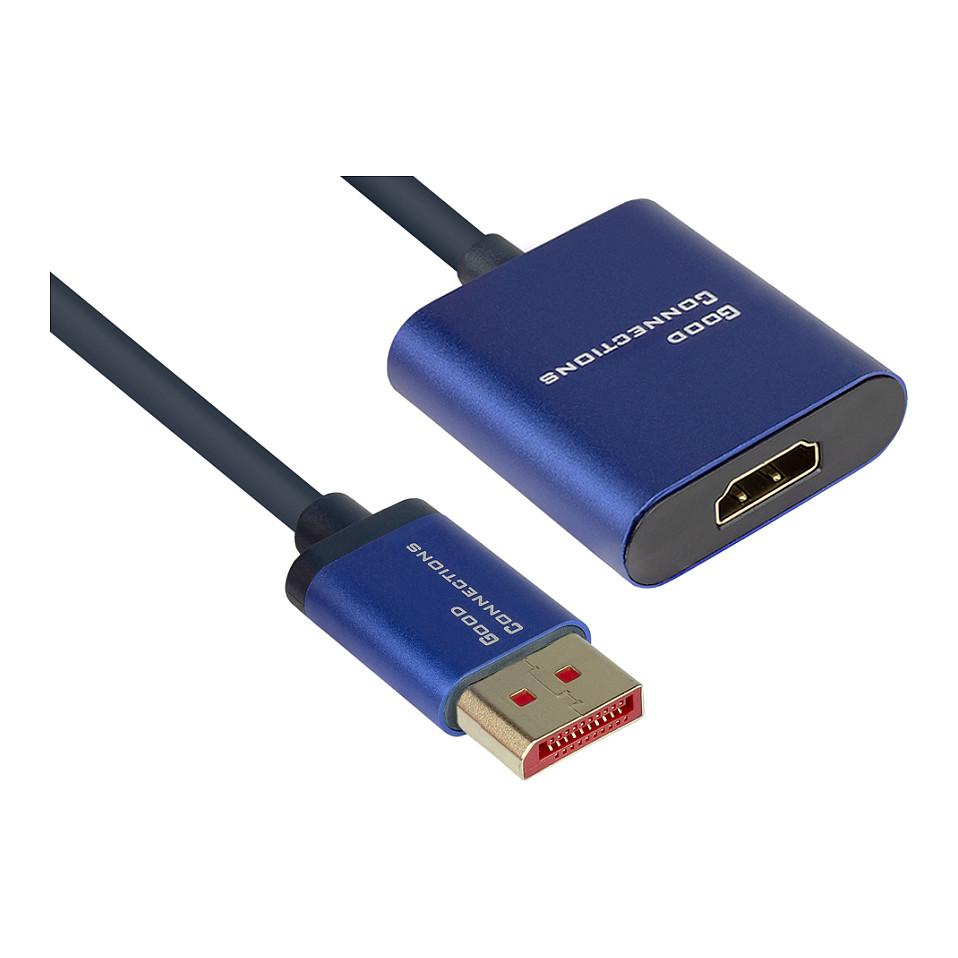 DisplayPort 1.4-han til HDMI 2.0-hun-adapter Good Connections - 0,2 m