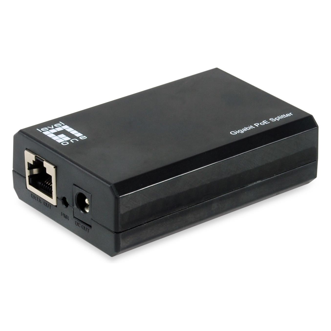 LevelOne POS-5000 netværks-splitter Strøm over Ethernet (PoE) Sort