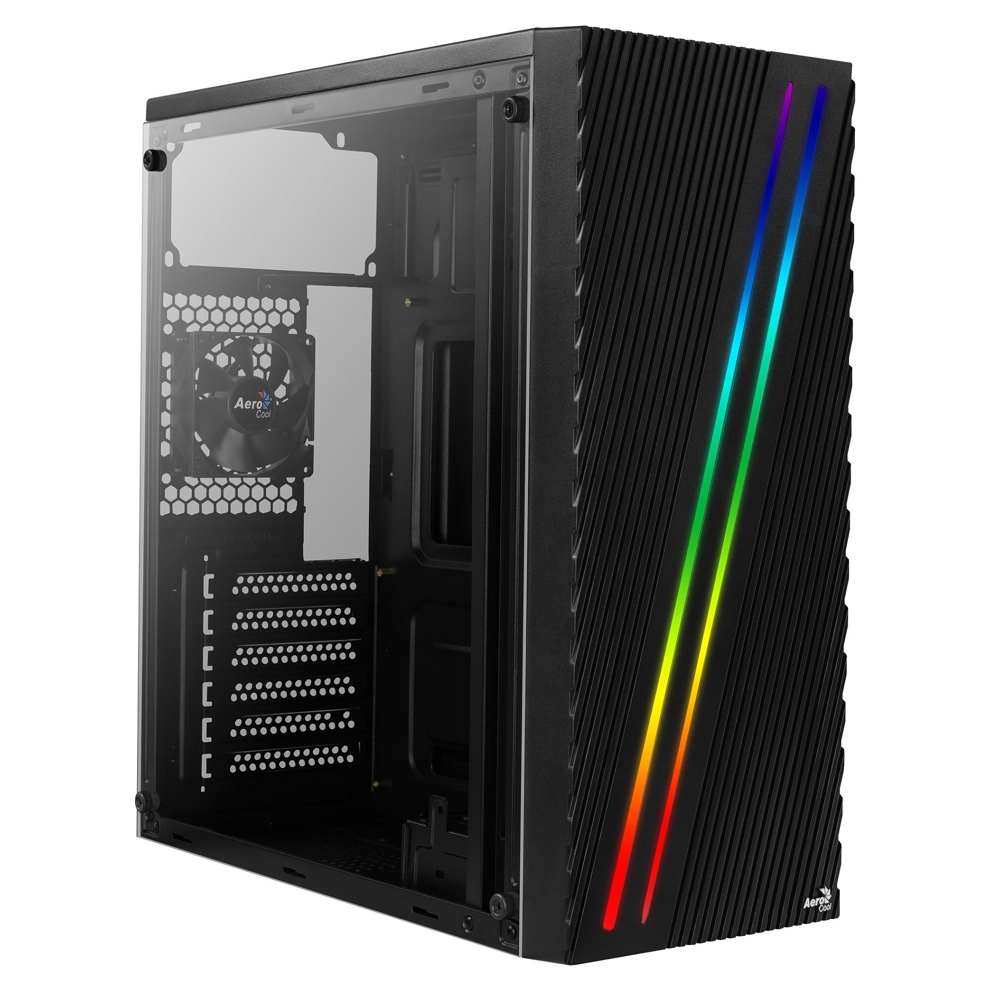 AeroCool Streak - mid tower - ATX - Kabinet - Tower - Sort