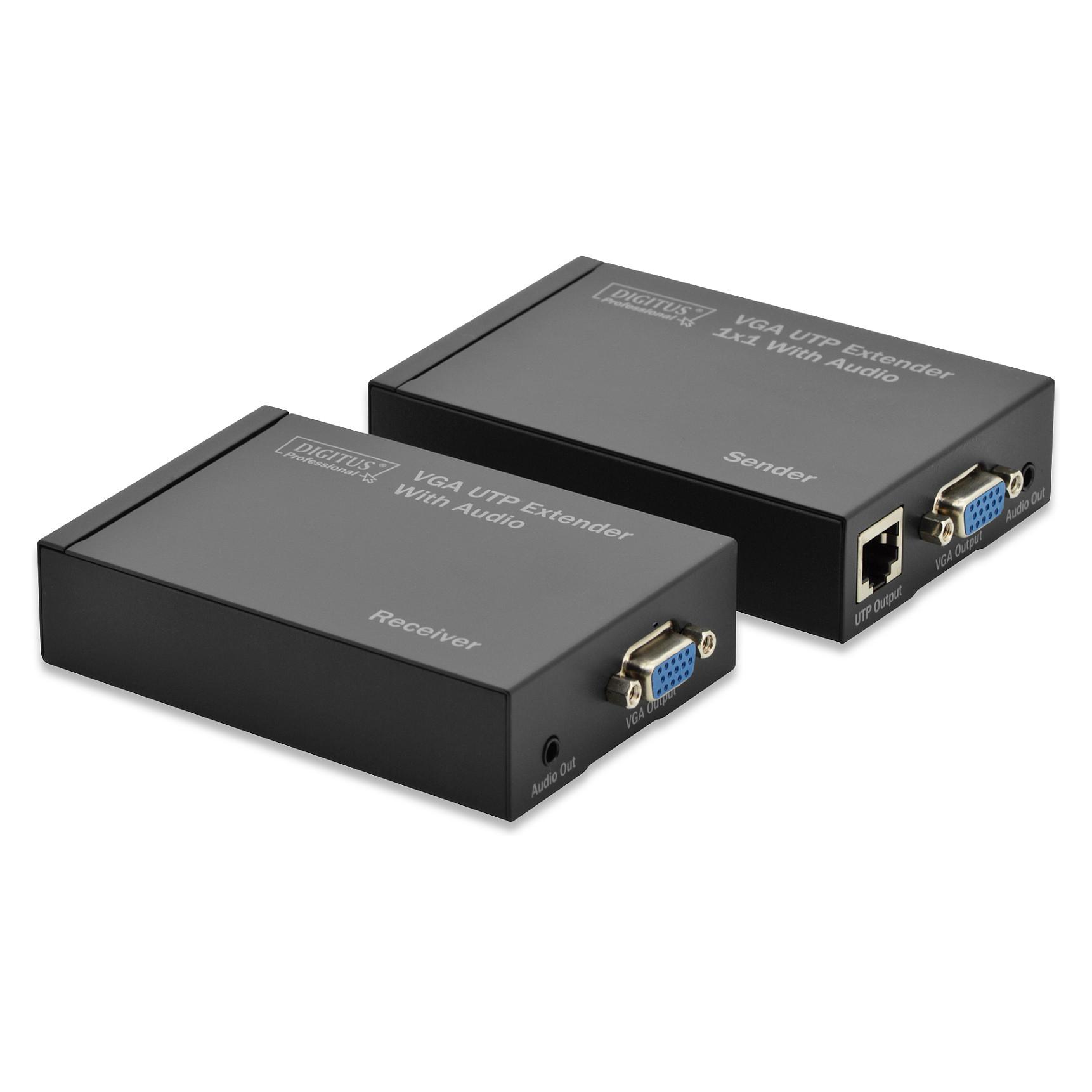 DIGITUS DS-53400 Sender and Receiver - Skærm-/lydudvidelse - op til 300 m