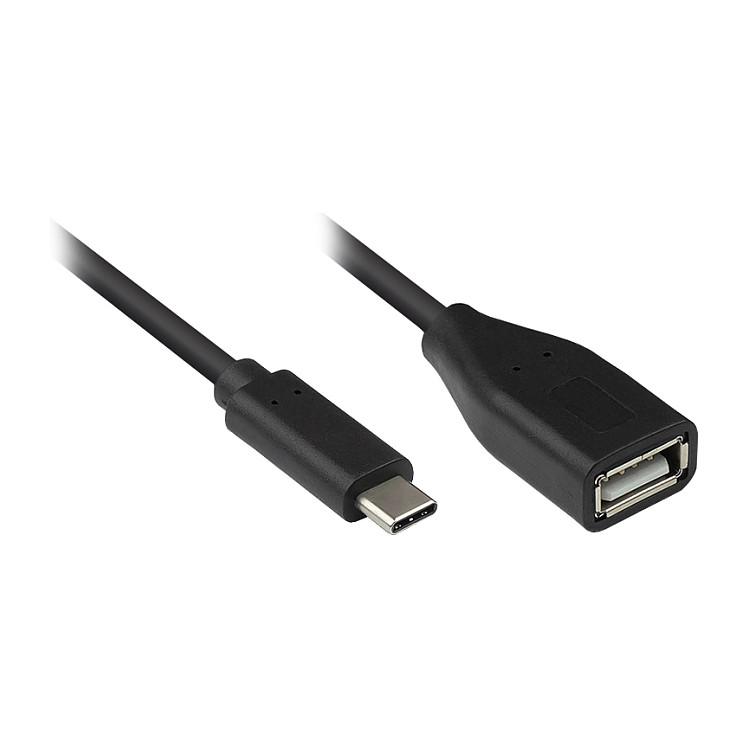 USB 2.0 OTG-adapterkabel Good Connections USB-C han til USB-A hun - 0,1 m