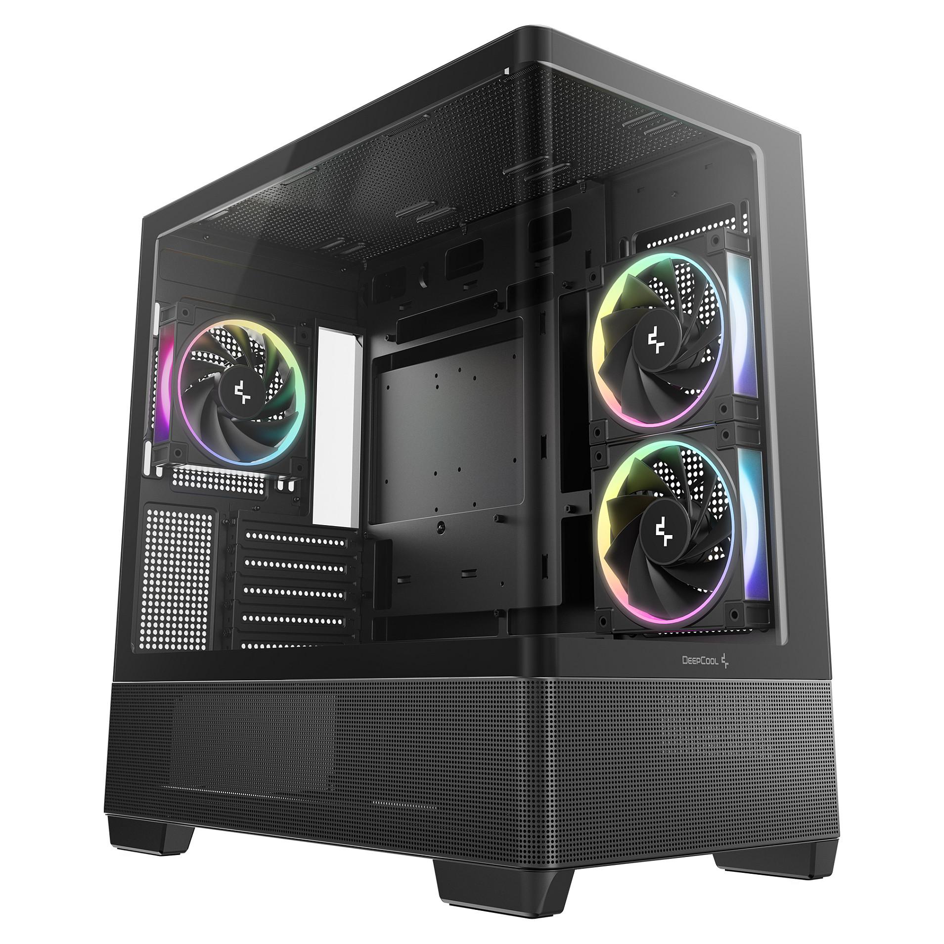 PC-kabinet DeepCool CG380U 3F midi tower - sort