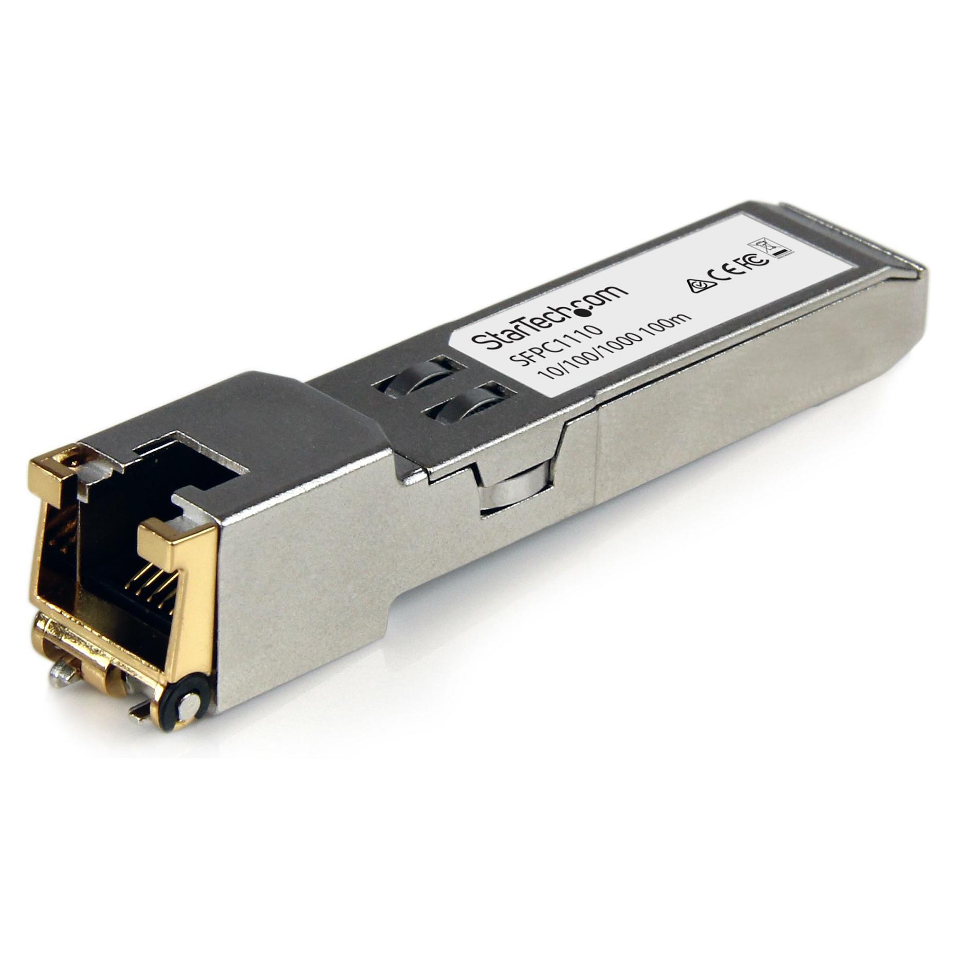 Startech Cisco SFP-GE-T Compatible SFP Module, 1000BASE-T, SFP to RJ45 Cat6/Cat5e, 10/100/1000 Mbps, RJ-45 (Copper) 100m, Cisco IE3400, IE3300, IE320