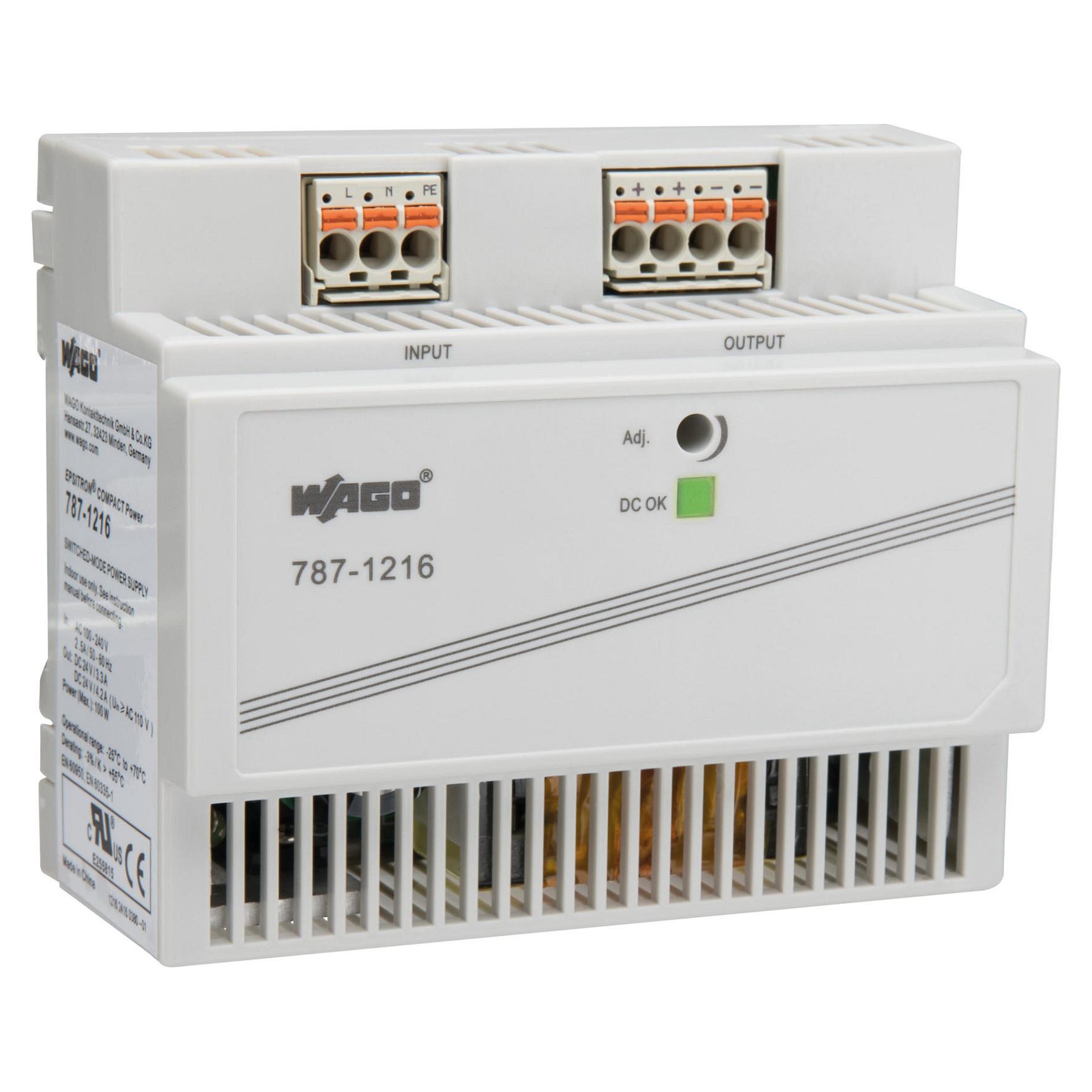 Strømforsyning til DIN-skinne (DIN-rail) WAGO 787-1216 26 V 4.2 A 100.8 W 1 x