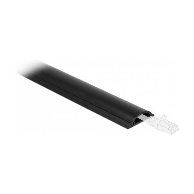 Kabelkanal DeLOCK 20711 selvklæbende 70 x 20 mm 1 m - sort