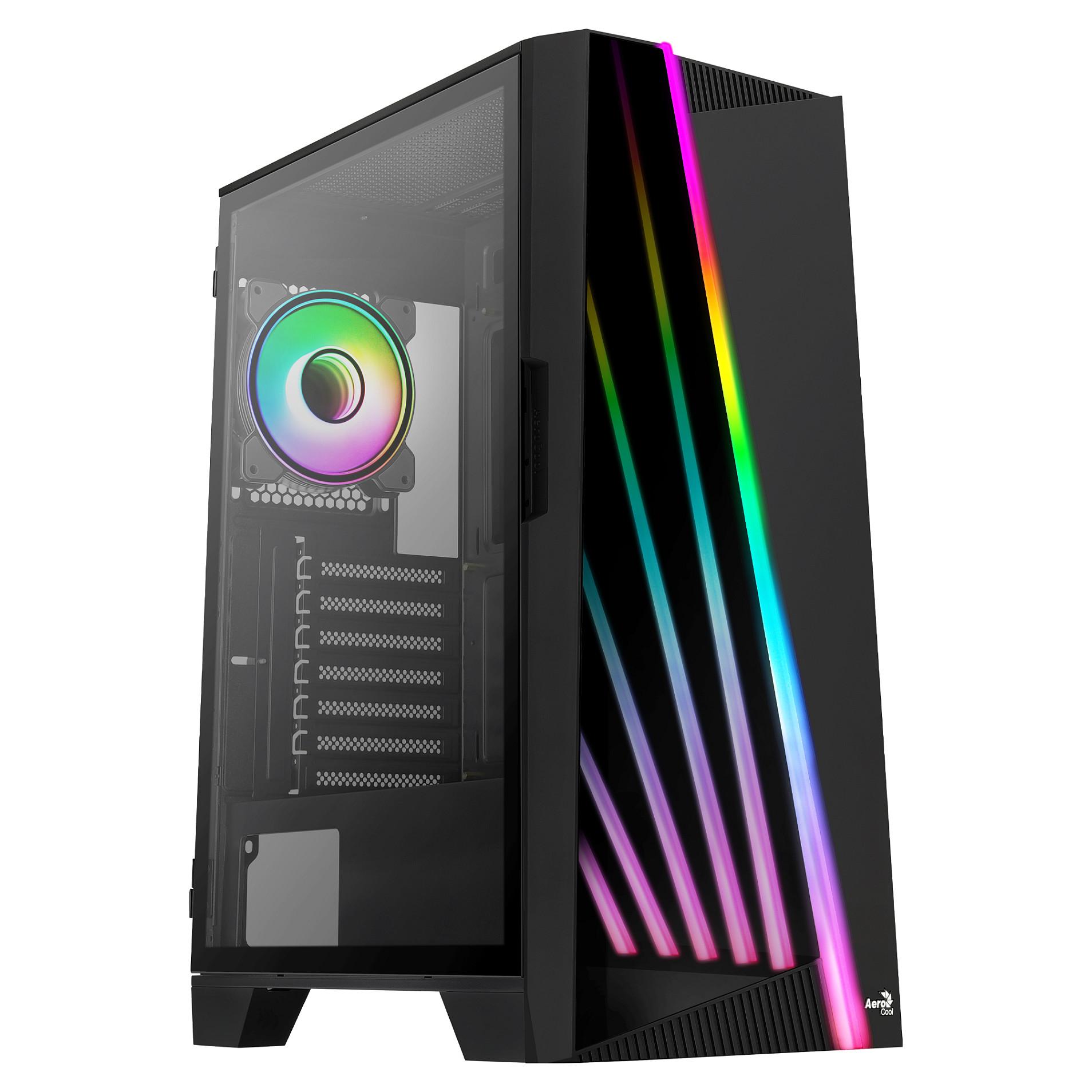 AeroCool Mirage-G-BK-v1 - MDT - ATX - Kabinet - Tower - Sort