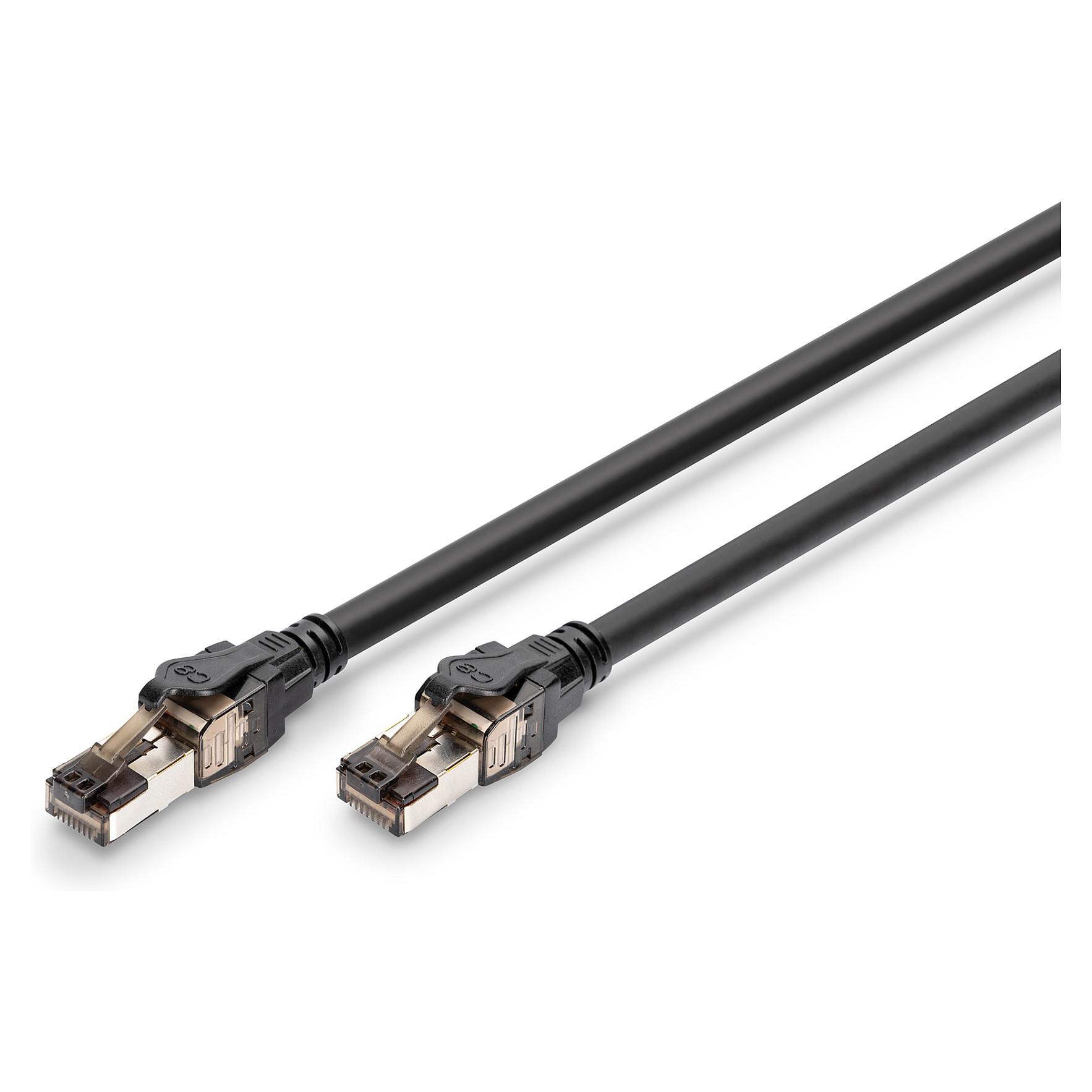 DIGITUS patch cable - 2 m - black - Sort - 2m