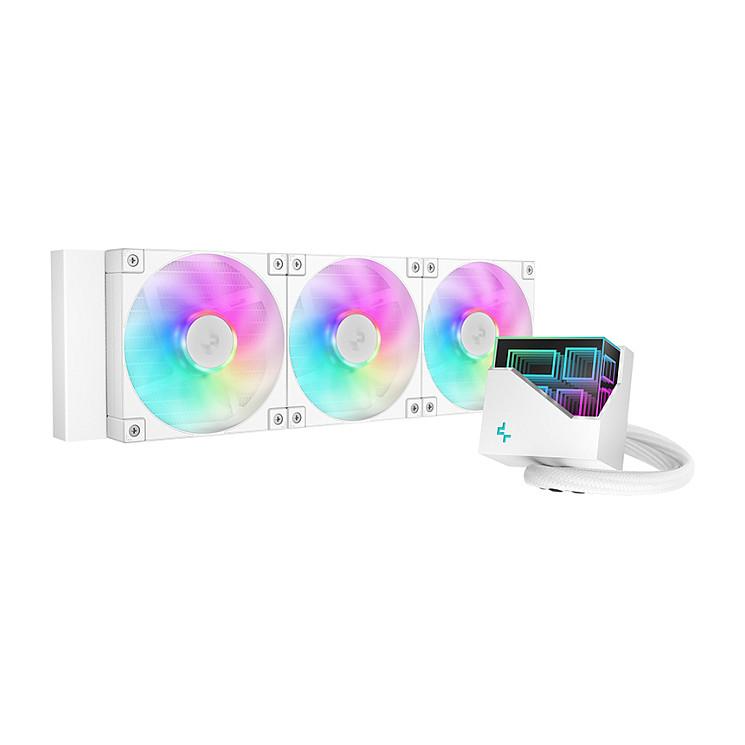 Vandkøler til CPU DeepCool LT360 360 mm - hvid, ARGB