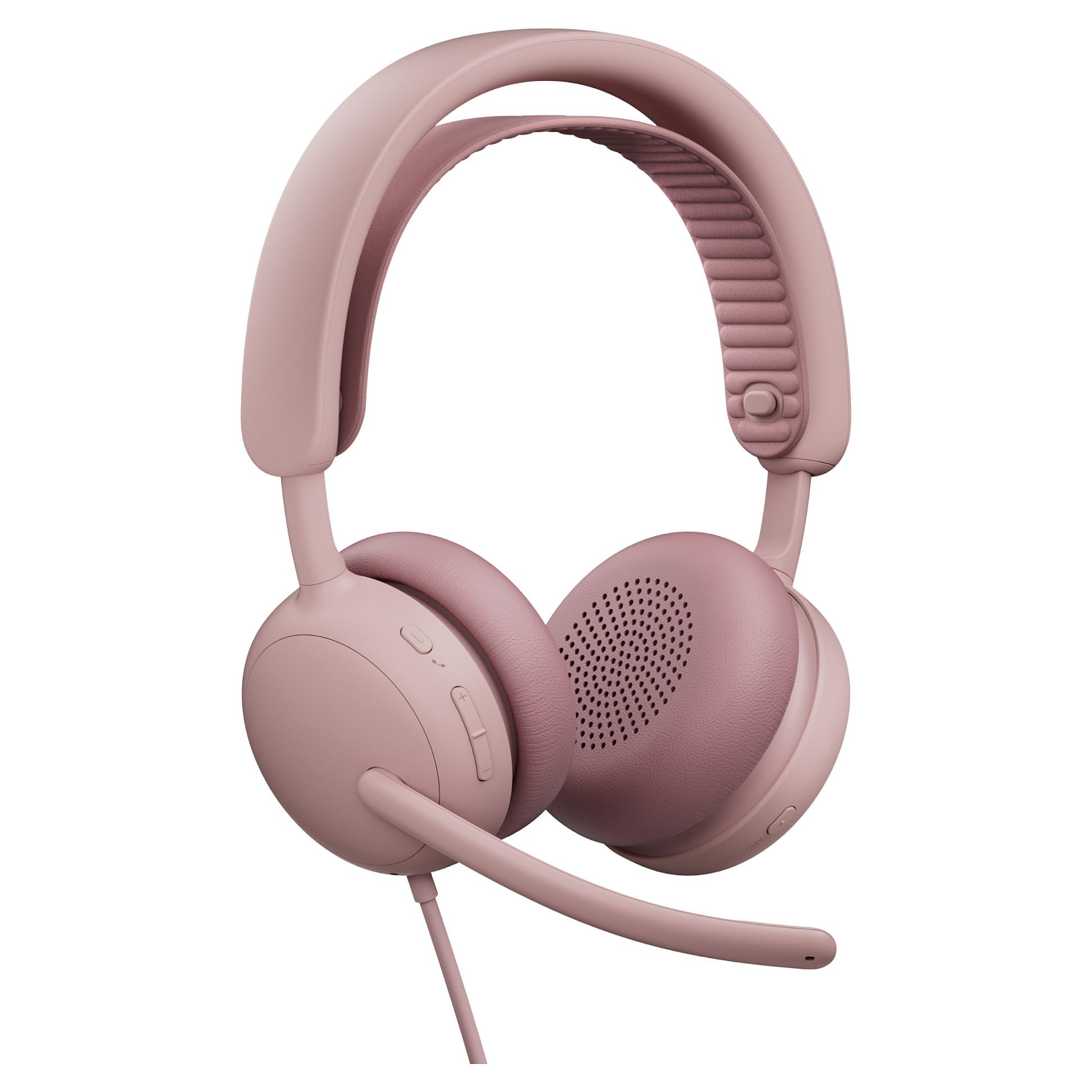 Logitech Zone Wired 2 Kablet Høretelefoner Rose