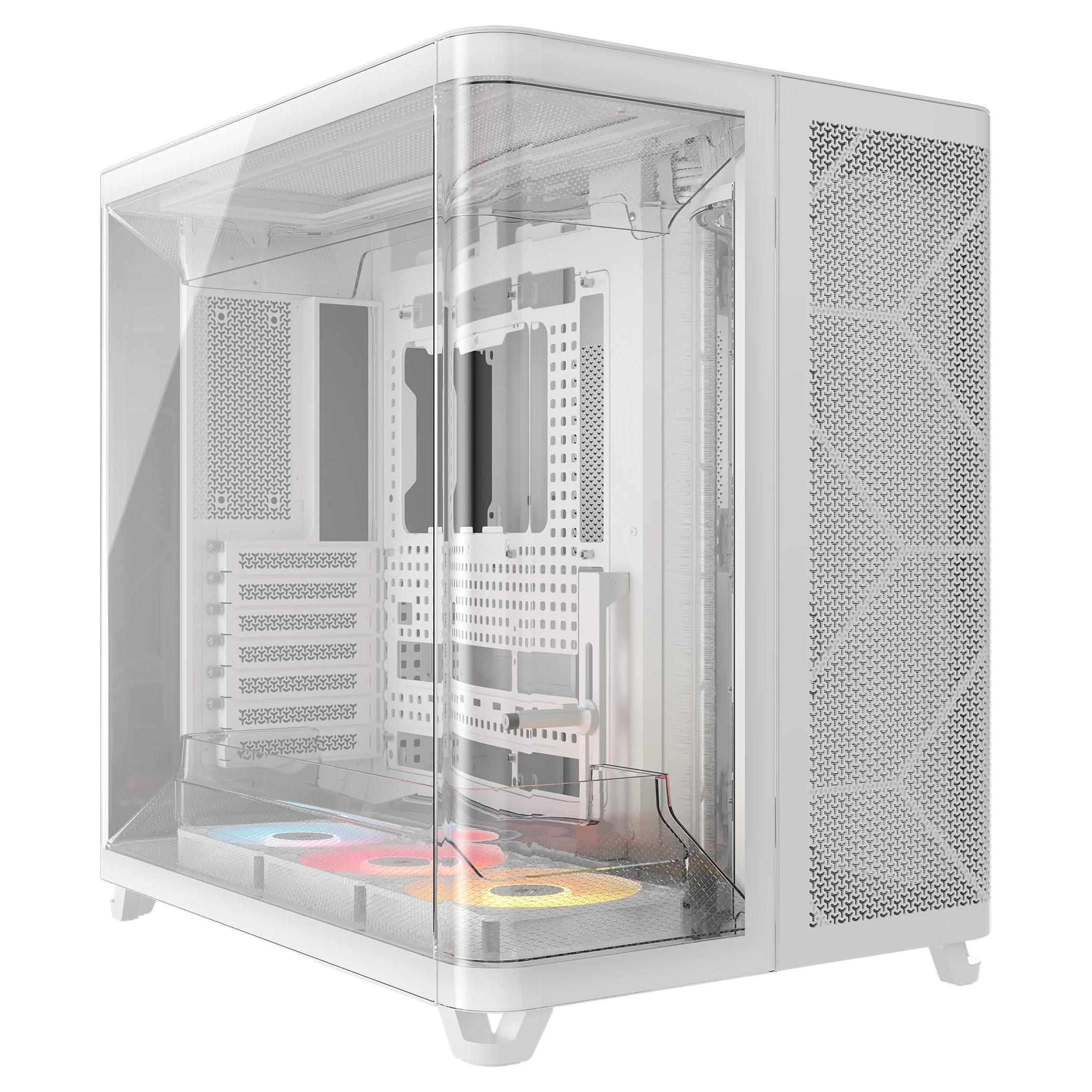 Corsair Air 5400 RS-R ARGB PC Kabinet - Mid Tower, ATX, E-ATX, microATX, Mini-ITX - Hvid