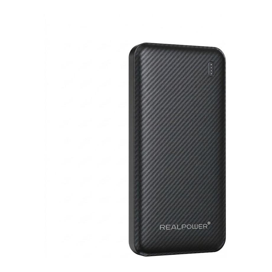 Powerbank RealPower PB-10000 SSB 10.000 mAh - sort