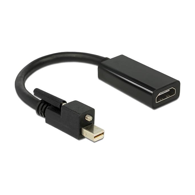 DisplayPort-adapter DeLOCK 62640 mini DisplayPort til HDMI 4K - sort