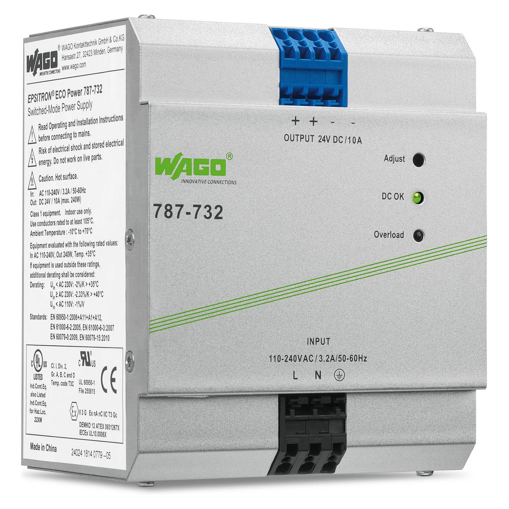 WAGO Hutschienen-Netzteil (DIN-Rail) EPSITRONÂ® ECO POWER 787-732 24 V/DC 10 A 240 W 1 x (787-732)
