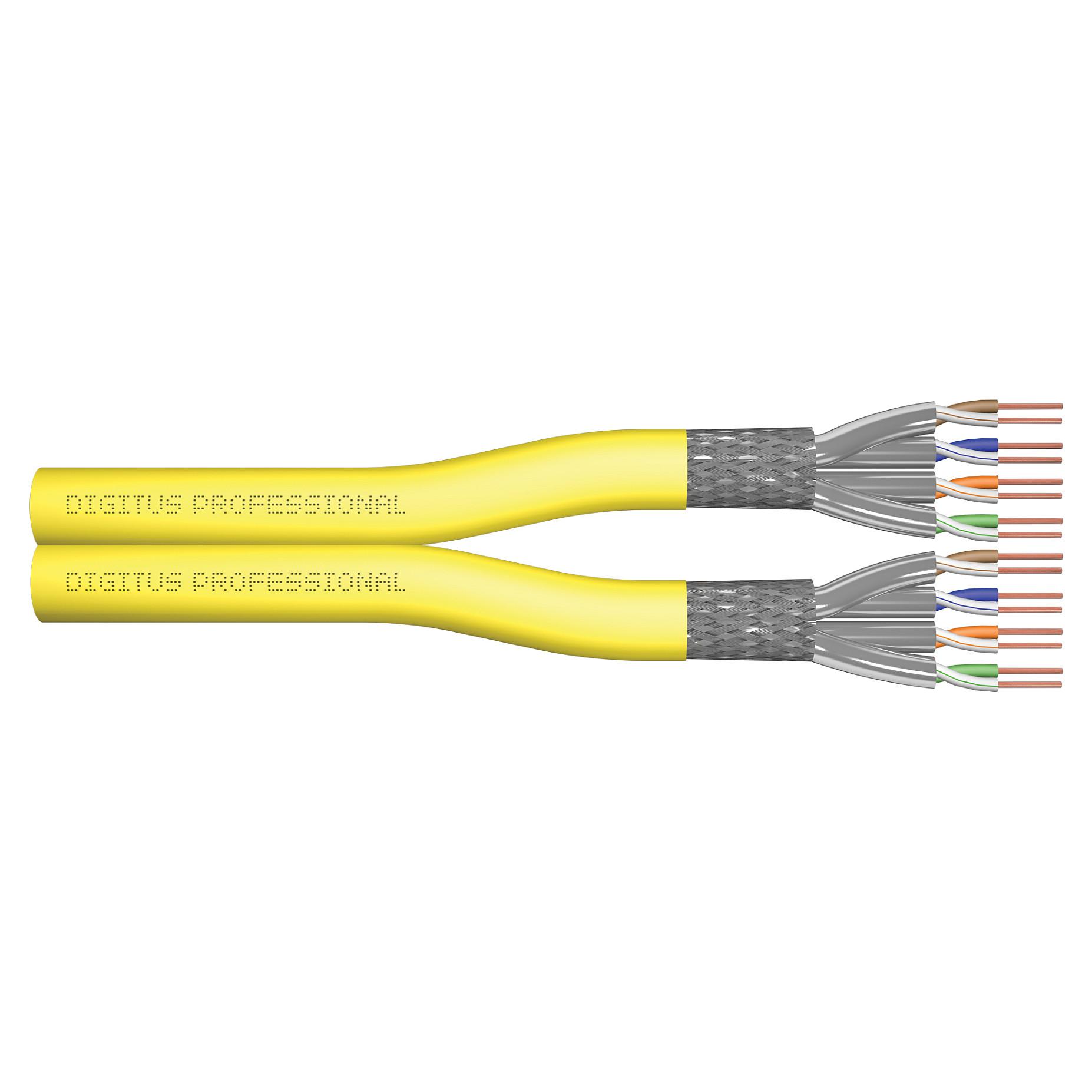 DIGITUS DK-1743-A-VH-D-1 Cat7a netværkskabel 100 m LSZH uden stik, gul