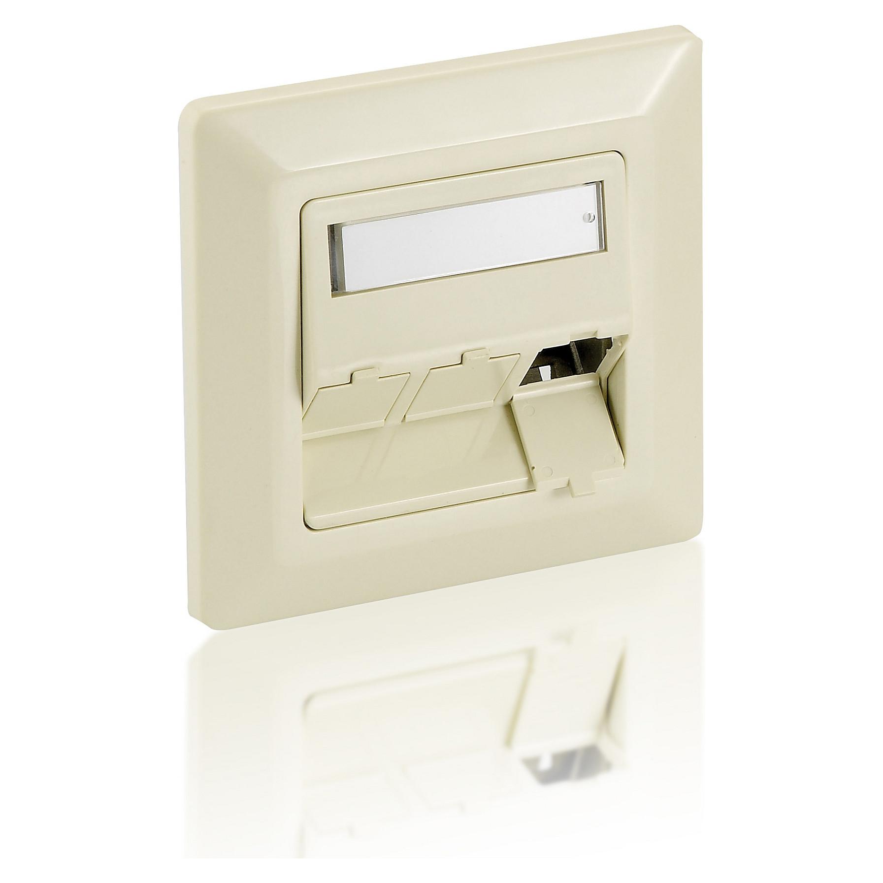 Keystone-frontplade Equip 761304 med underputsdåse - 3-port, hvid
