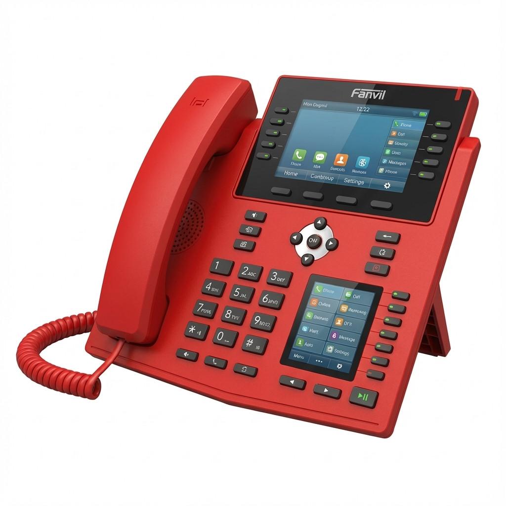 Bordtelefon Fanvil X5U-R V2 - rød