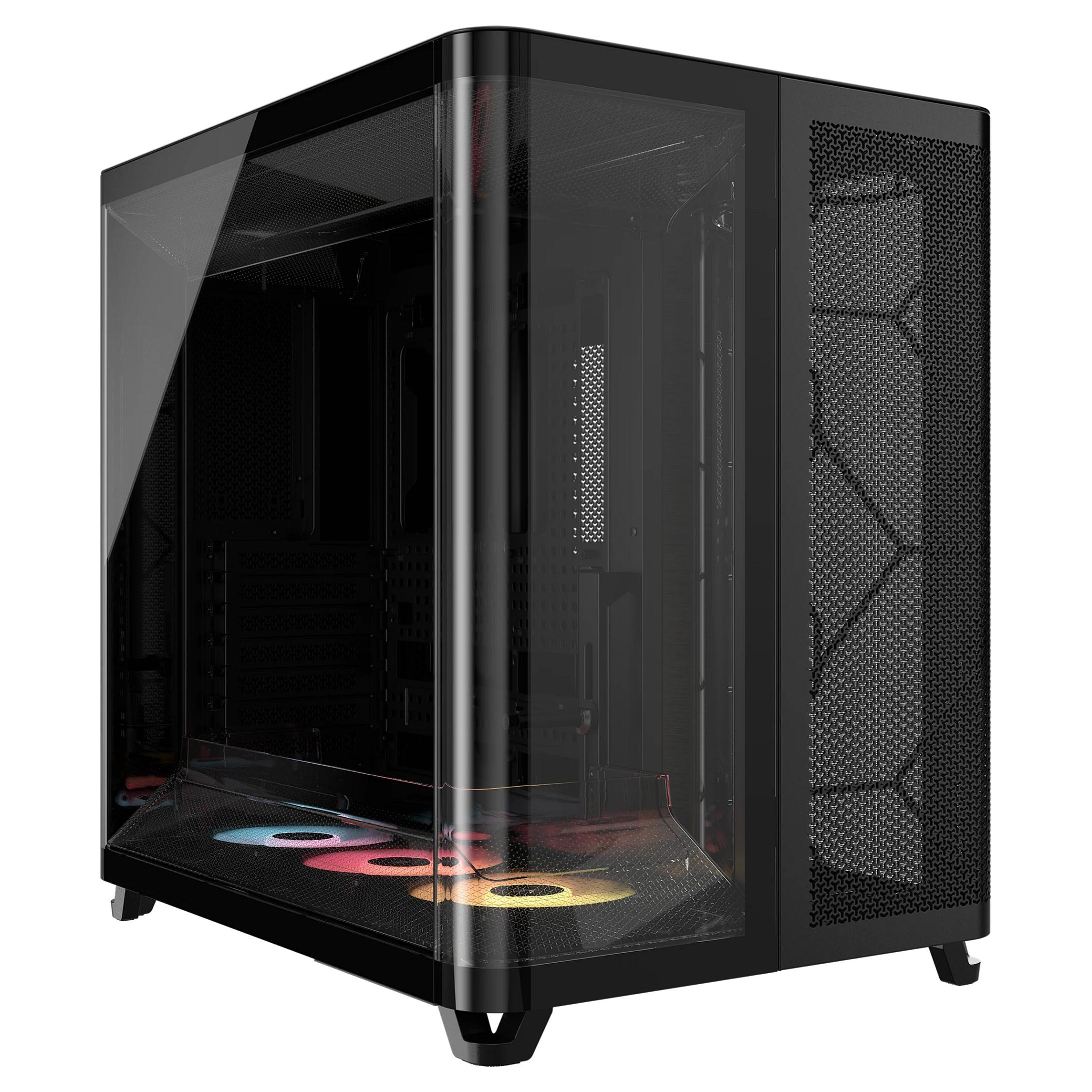 CORSAIR AIR 5400 RS-R ARGB - Mid tower - udvidet ATX - sidepanel med vindue (hærdet glas) - ingen strømforsyning (ATX) - sort - USB/Lyd