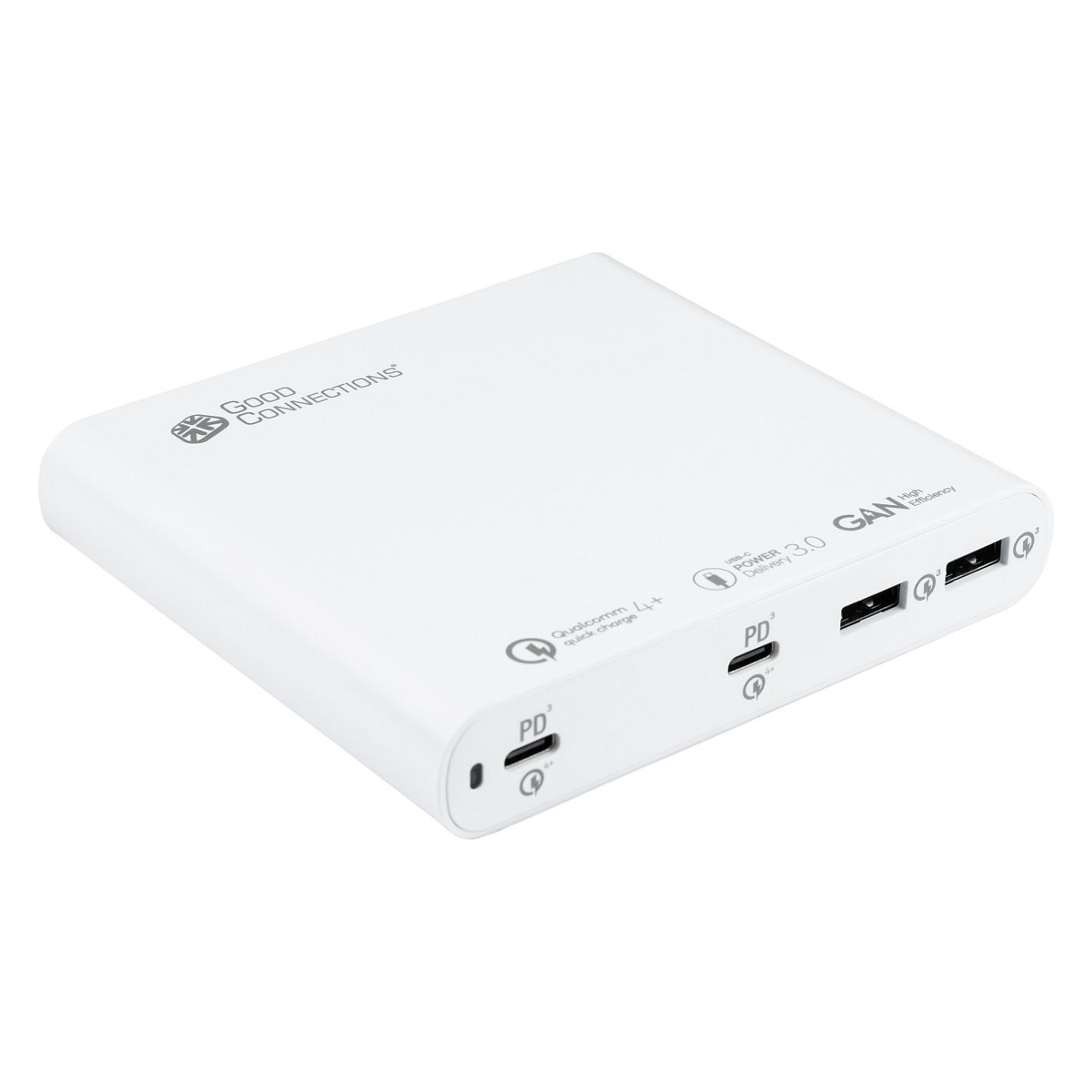 USB desktop-ladestation GoodConnections PCA-D001W 120 W - hvid