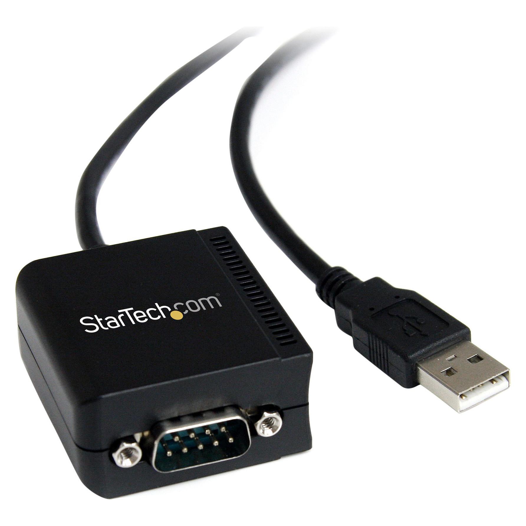 StarTech.com ICUSB2321FIS 1 Port FTDI USB to Serial RS232 Adapter Cable with Optical Isolation