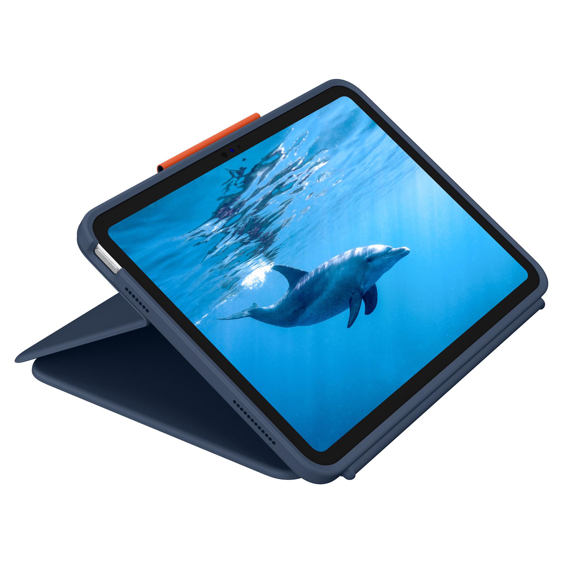 Logitech Rugged Combo 4 - keyboard and folio case - classic blue Input Device - Tastatur & Folio sæt - Blå
