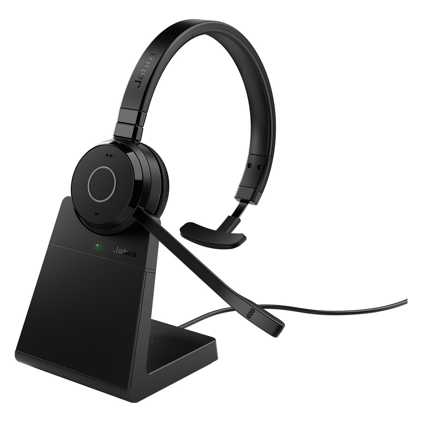 Jabra Evolve 65 TE Mono - Headset - på øret - Bluetooth - trådløs - USB-A via Bluetooth adapter - støjisolerende - Certified for Microsoft Teams